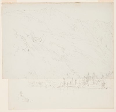 Desenho, Monte Katadhin, Maine, 1870-78 de Frederic Edwin Church