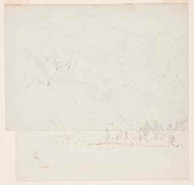 Desenho, Mt. Katahdin, Maine, 1870-78 de Frederic Edwin Church