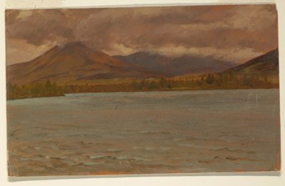 Desenho, Mt. Katahdin a partir do Lago Katahdin, 1860-70 de Frederic Edwin Church