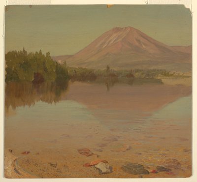 Desenho, Monte Katahdin a partir do Lago Katahdin, possivelmente 1870 de Frederic Edwin Church