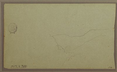 Desenho, perto de San Miguel, Equador; Verso: Esboço inacabado da montanha, 2 de junho de 1857 de Frederic Edwin Church