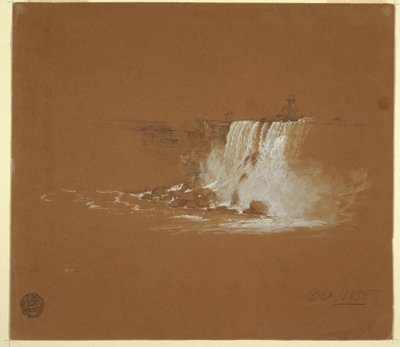 Desenho, Cataratas do Niágara, outubro de 1856 de Frederic Edwin Church