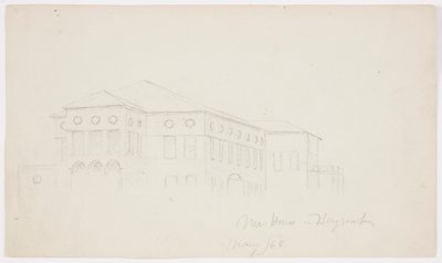 Desenho, Casa antiga, Beirute, 1868 de Frederic Edwin Church