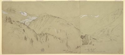 Desenho, Vista panorâmica de Bel Arp, 1868 de Frederic Edwin Church