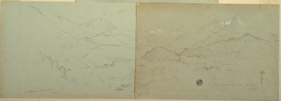 Desenho, Vista panorâmica de Unter-Schönau, 1868 de Frederic Edwin Church