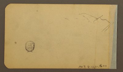 Desenho, Planície, colina, cidade; Verso: Cordilheira, 1889 de Frederic Edwin Church