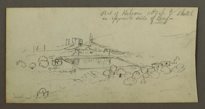 Desenho, Piscina e Edifícios, possivelmente 1868 de Frederic Edwin Church