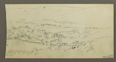 Desenho, Piscina e Edifícios, possivelmente 1868 de Frederic Edwin Church