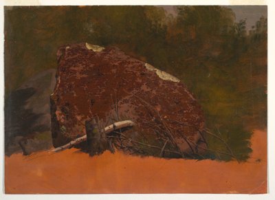 Desenho, possivelmente Mt. Desert, Island, rocha, ca. 1845 de Frederic Edwin Church