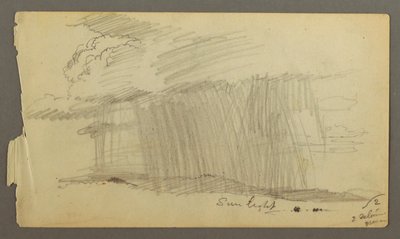 Desenho, Chuva e Sol (Maine ), possivelmente 1860 de Frederic Edwin Church