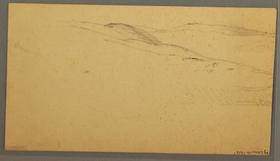Desenho, Chuva sobre as colinas, possivelmente 1866 de Frederic Edwin Church