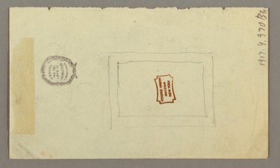 Desenho, desenho de retângulo, possivelmente 1868 de Frederic Edwin Church