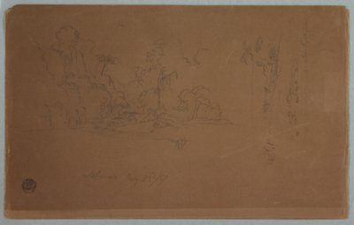 Desenho, Saberreta, Equador, 23 de julho de 1857 de Frederic Edwin Church