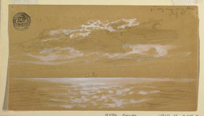 Desenho, Paisagem marítima, Terra Nova, 6 de julho de 1859 de Frederic Edwin Church