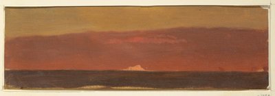 Desenho, Paisagem marítima com icebergue, 1859 de Frederic Edwin Church