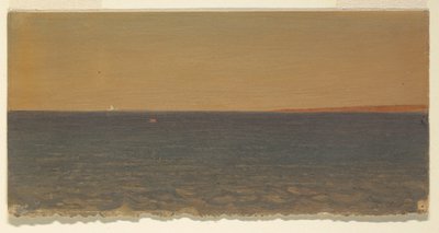 Desenho, Paisagem marítima com icebergue, 1859 de Frederic Edwin Church