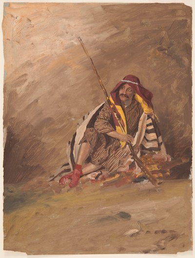 Desenho, Beduíno sentado, provavelmente fevereiro de 1868 de Frederic Edwin Church