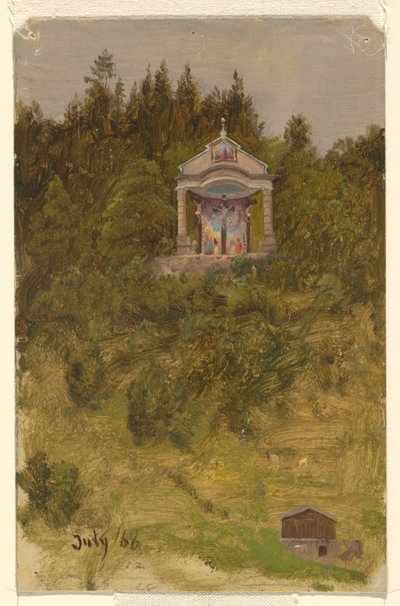 Desenho, Santuário, Baviera, julho de 1868 de Frederic Edwin Church