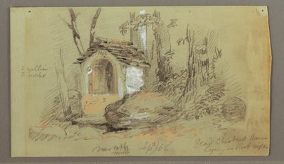 Desenho, Santuário no bosque, setembro de 1868 de Frederic Edwin Church