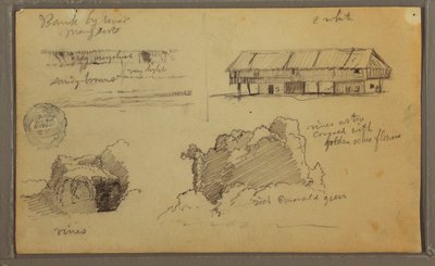 Desenho, Esboços, Equador ou Colômbia; Verso: Esboços, Equador ou Colômbia, 1857 de Frederic Edwin Church