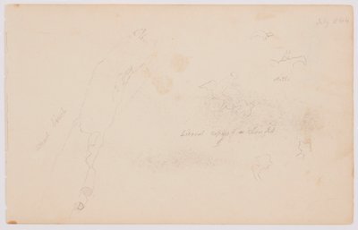 Desenho, Esboços de nuvens e bétula morta, julho de 1844 de Frederic Edwin Church