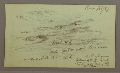 Desenho, Estudo do céu, 1 de fevereiro de 1869 de Frederic Edwin Church