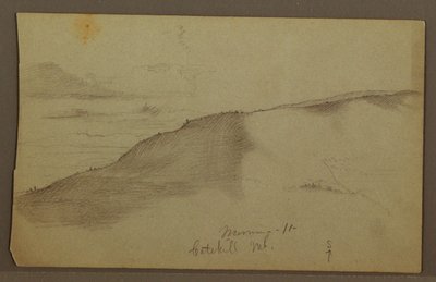 Desenho, Montanhas inclinadas, possivelmente da década de 1860 de Frederic Edwin Church
