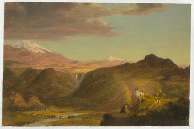 Desenho, Paisagem da América do Sul, 1854 de Frederic Edwin Church