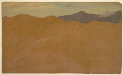 Desenho, montanhas da América do Sul, 1853 ou 1857 de Frederic Edwin Church