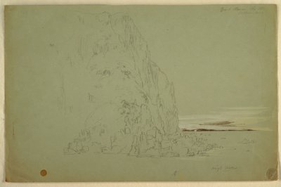 Desenho, "Cabeça do Sul", 1851 de Frederic Edwin Church