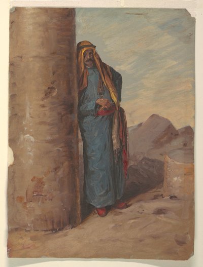 Desenho, Beduíno de pé, 1868 de Frederic Edwin Church