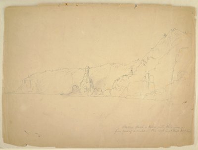 Desenho, "Statue Rock", setembro de 1851 de Frederic Edwin Church