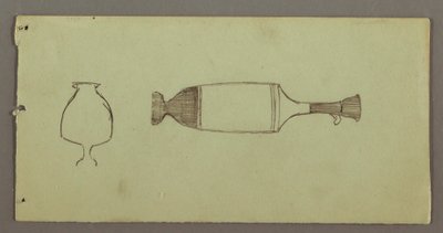 Desenho, Estudos de objectos do Museu de Atenas, possivelmente 1869 de Frederic Edwin Church