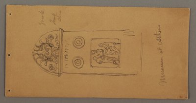 Desenho, Estudos de objectos do Museu de Atenas, possivelmente 1869 de Frederic Edwin Church