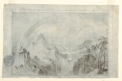 Desenho, Estudo para "Estação das Chuvas nos Trópicos", 1865-66 de Frederic Edwin Church