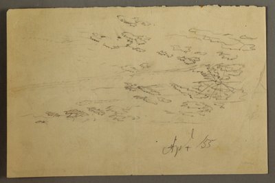Desenho, Sol e nuvens, abril de 1855 de Frederic Edwin Church
