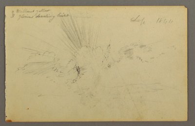 Desenho, Sol atrás de nuvens, 1844 de Frederic Edwin Church