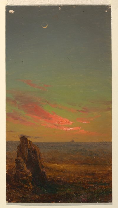 Desenho, Pôr do sol perto de Roma, 1868-69 de Frederic Edwin Church