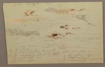 Desenho, Pôr do sol, possivelmente 1860 de Frederic Edwin Church