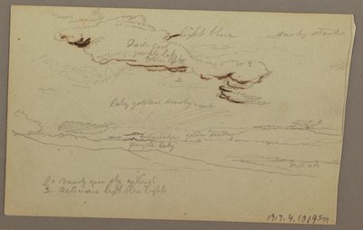Desenho, Pôr do sol, possivelmente 1860 de Frederic Edwin Church