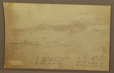 Desenho, Pôr do sol, possivelmente da década de 1860 de Frederic Edwin Church