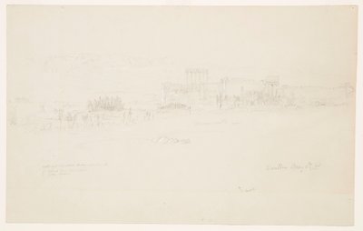 Desenho, Templos, Baalbek, 6 de maio de 1868 de Frederic Edwin Church