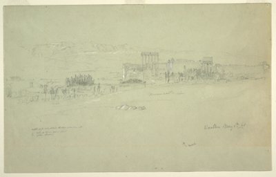 Desenho, Templos, Baalbek, 6 de maio de 1868 de Frederic Edwin Church