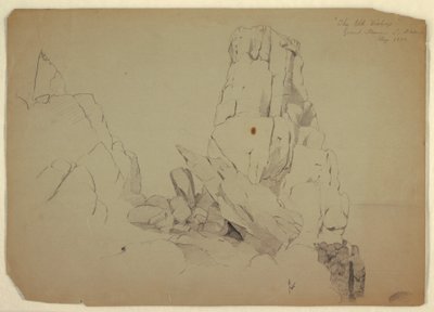 Desenho, "O Velho Bispo", setembro de 1851 de Frederic Edwin Church