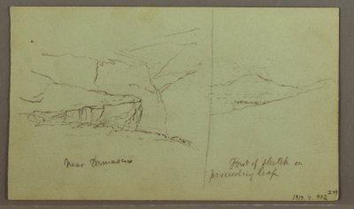 Desenho, Túmulo de uma colina, três minaretes, 1 de maio de 1868 de Frederic Edwin Church