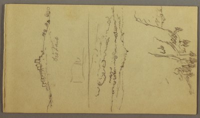 Desenho, Cidade no cimo de uma montanha, Cidade no cimo de uma colina, possivelmente 1868-69 de Frederic Edwin Church