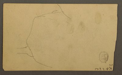 Desenho, Raízes de árvore crescendo sobre uma rocha (Turner Mountain), 1877 de Frederic Edwin Church