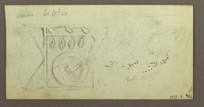 Desenho, Árvores, recortadas, fevereiro, possivelmente 1868 de Frederic Edwin Church