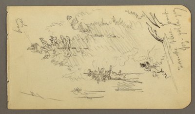 Desenho, Árvores no nevoeiro, possivelmente 1878 de Frederic Edwin Church