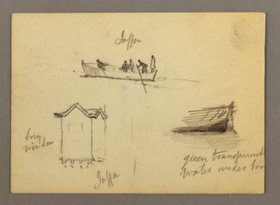 Desenho, Doze esboços de figuras, Joffa, Palestina, 1868 de Frederic Edwin Church
